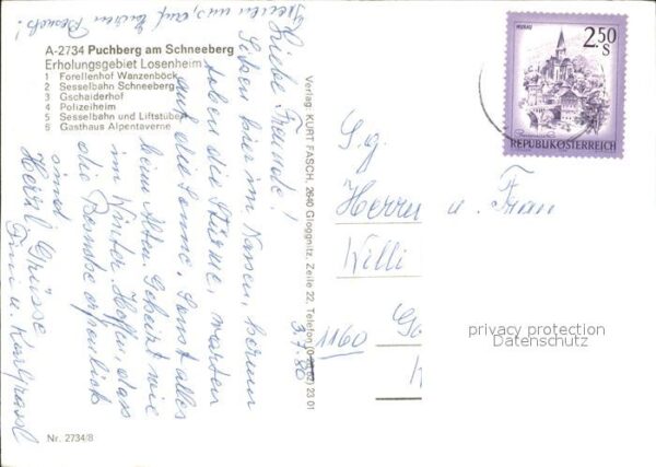 Puchberg Schneeberg Losenheim Erholungsgebiet – Bild 2