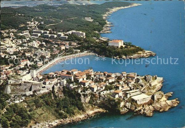 Ulcinj Fliegeraufnahme mit Strand