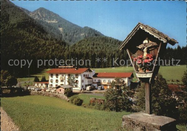 Inzell Gasthaus Schmelz mit Rauschberg