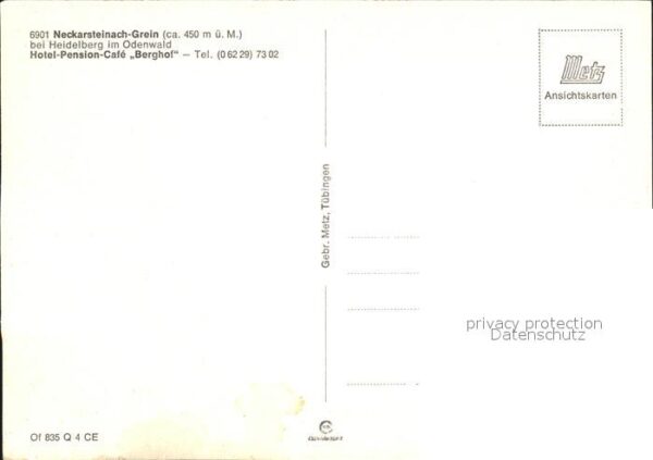 Grein Neckarsteinach Hote Pension Cafe Berghof – Bild 2