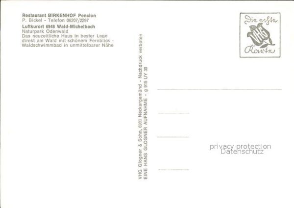 Wald-Michelbach Restaurant Birkenhof Pension – Bild 2