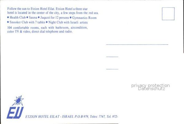 Eilat Eilath Israel Etzion Hotel – Bild 2