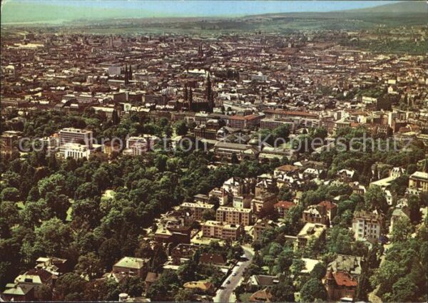 Wiesbaden Fliegeraufnahme mit Kurhaus und Marktki