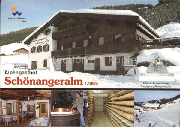 Wildschoenau Tirol Alpengasthof Schönangeralm Gastraum Käs