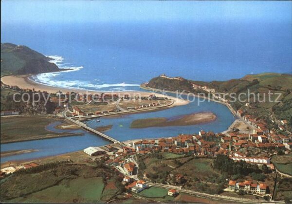 Ribadesella Spanien Vista aerea Fliegeraufnahme
