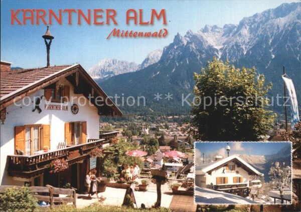Mittenwald Bayern Kärntner Alm Terrasse