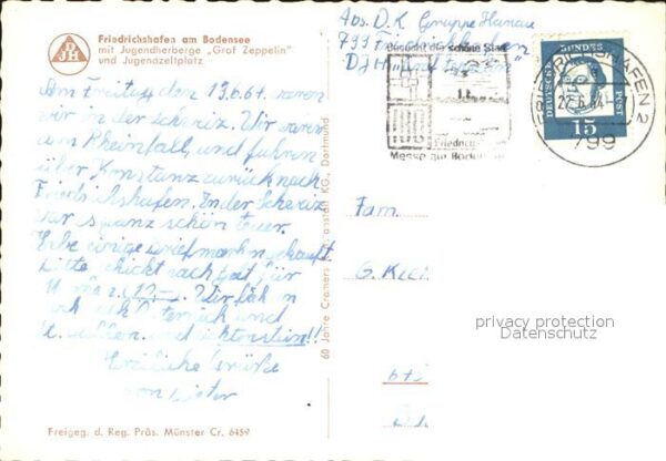 Friedrichshafen Bodensee Jugendherberge Graf Zeppelin mit Zeltpl – Bild 2