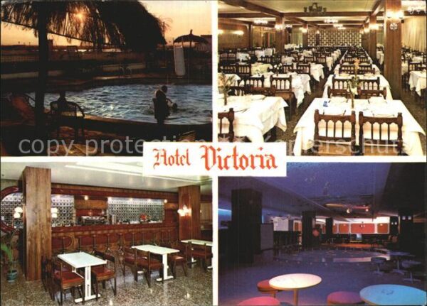 Rosas Costa Brava Cataluna Hotel Victoria Speisesaal Bar Swimmingp