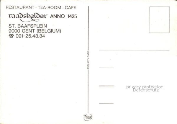 Gent Gand Flandre Restaurant Tea Room Cafe Raadskelder An – Bild 2