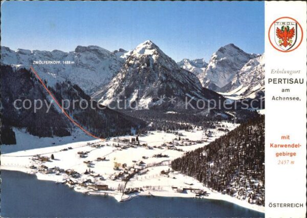 Pertisau Achensee mit Karwendelgebirge Sessellift Zwölfer
