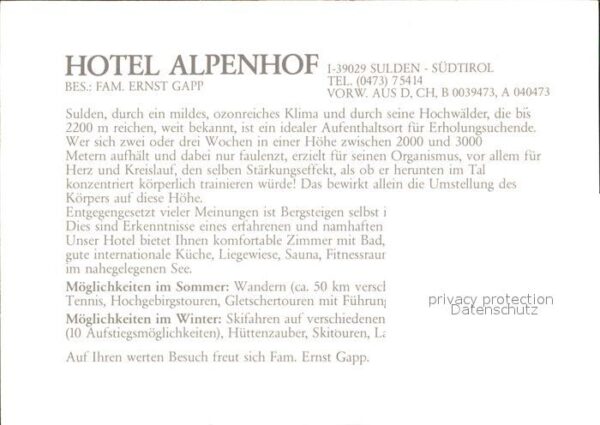 Sulden Solda Hotel Alpenhof Speisesaal Gaststube – Bild 2