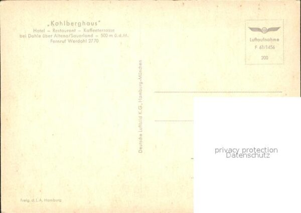 Dahle Altena Kohlberghaus Hotel Restaurant Kaffeeter – Bild 2