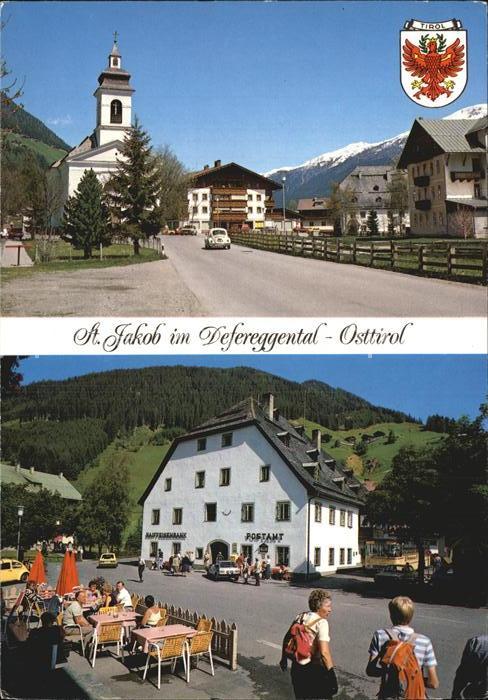 St Jakob Defereggen Dorfpartie Kirche Postamt