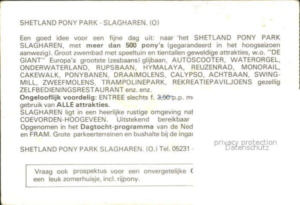 Slagharen Shetland Pony Park Karussell Schwimmbad – Bild 2