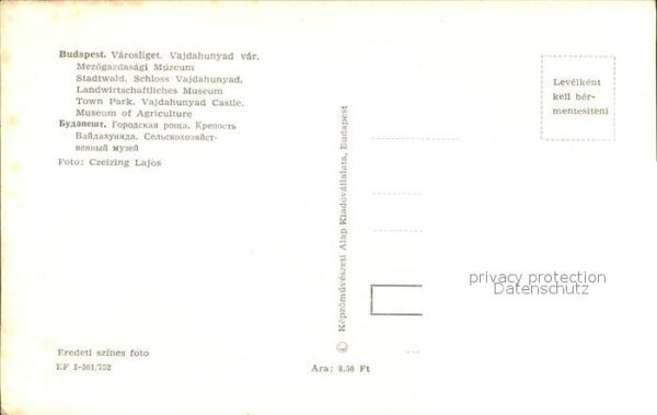 Budapest Stadtwald Schloss Vajdahunyad Landwirts – Bild 2