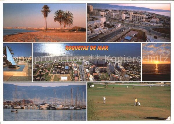Roquetas de Mar Strand Hafen Fliegeraufnahmen Golfplatz