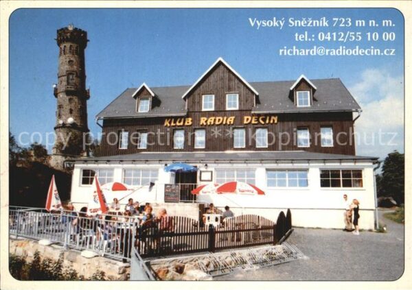 Decinsky Sneznik Hoher Schneeberg Klub Radia Decin Gaststätte Aussichtstu