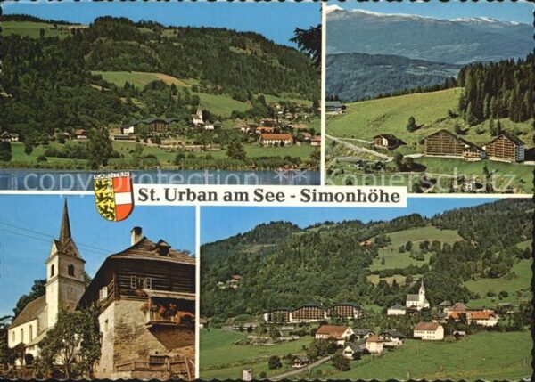 St Urban Kaernten Simonhöhe Badesee Kirche Alpenblick