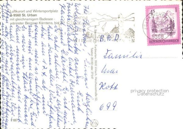 St Urban Kaernten Simonhöhe Badesee Kirche Alpenblick – Bild 2