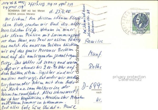 Schenna Meran Gesamtansicht mit Alpenpanorama – Bild 2