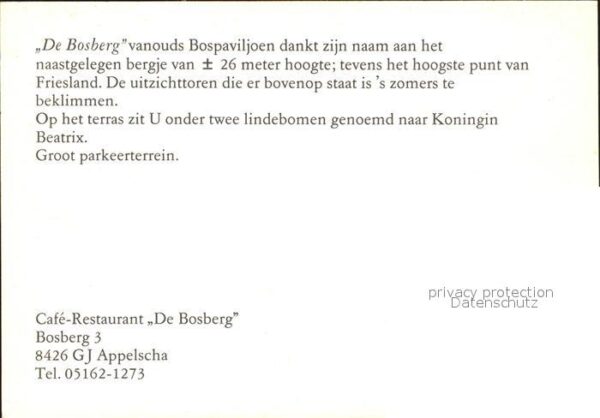 Appelscha Cafe Restaurant De Bosberg – Bild 2