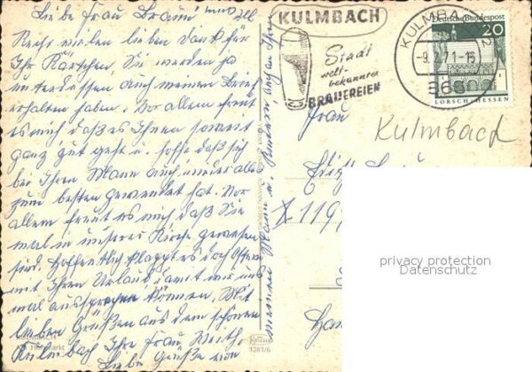 Kulmbach Am Holzmarkt Brunnen Fachwerkhäuser Sch – Bild 2