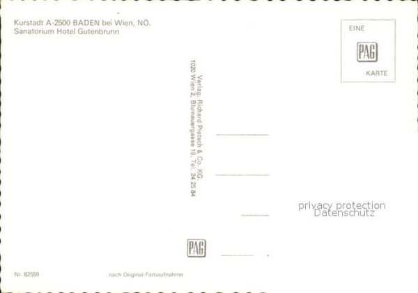 Baden Wien Sanatorium Hotel Gutenbrunn Kurstadt – Bild 2