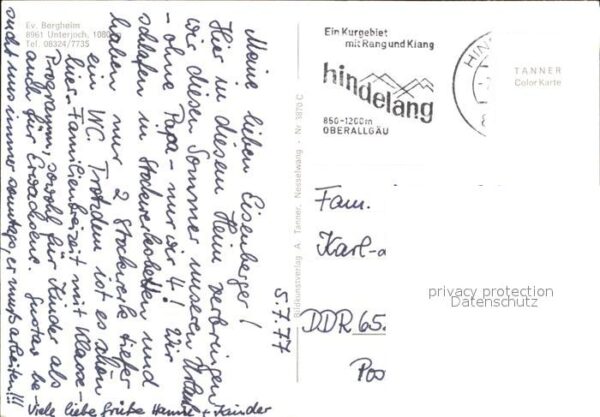 Unterjoch Evangelisches Bergheim Allgäuer Alpen – Bild 2