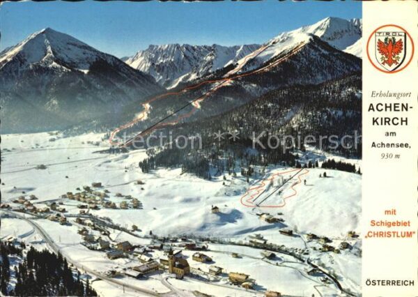 Achenkirch mit Seekarspitze Schigebiet Christlum F