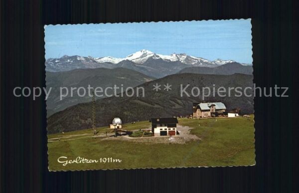 Gerlitzen Stifters Gipfelhaus gegen Hohe Tauern A