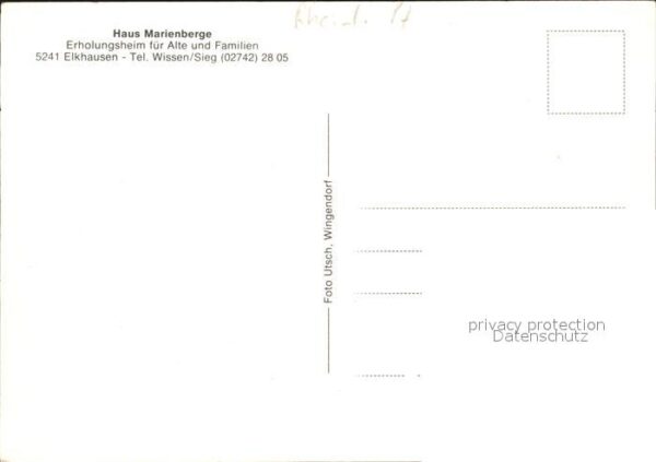 Elkhausen Erholungsheim Haus Marienberge Ortsansi – Bild 2