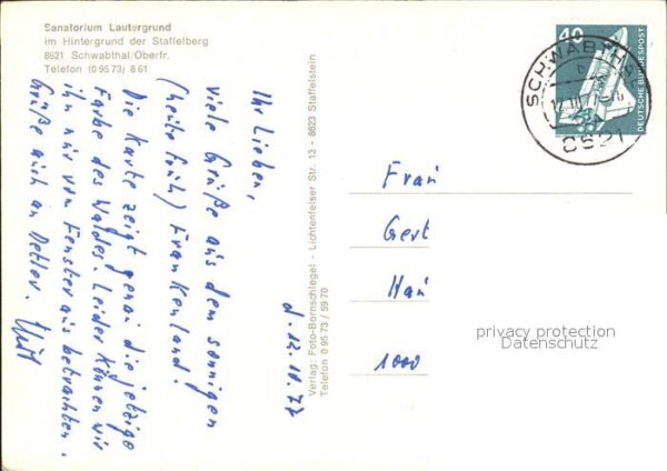 Schwabthal Sanatorium Lautergrund im Hintergrund S – Bild 2