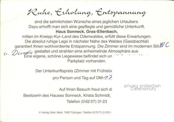 Gras-Ellenbach Haus Sonneck Garten Kaminzimmer Kneippk – Bild 2