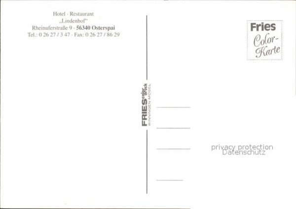 Osterspai Hotel Restaurant Lindenhof Terrasse – Bild 2