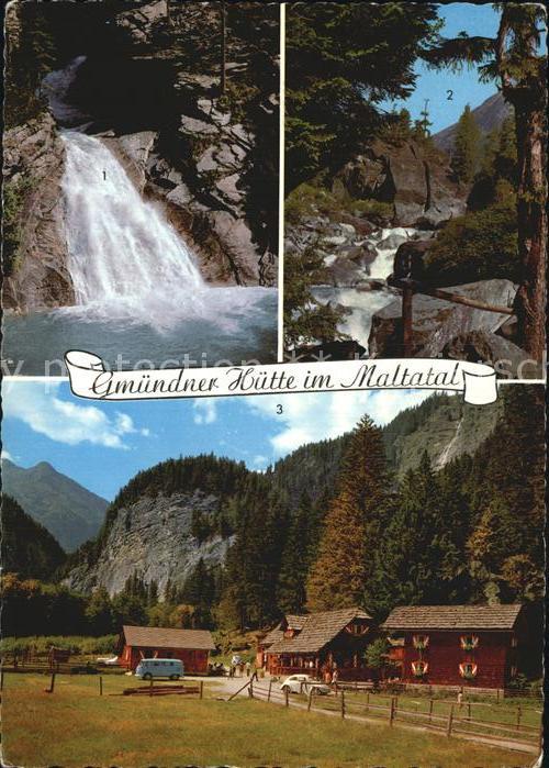 Maltatal Kaernten Gmündner Hütte Blauer Tumf Wasserfall W