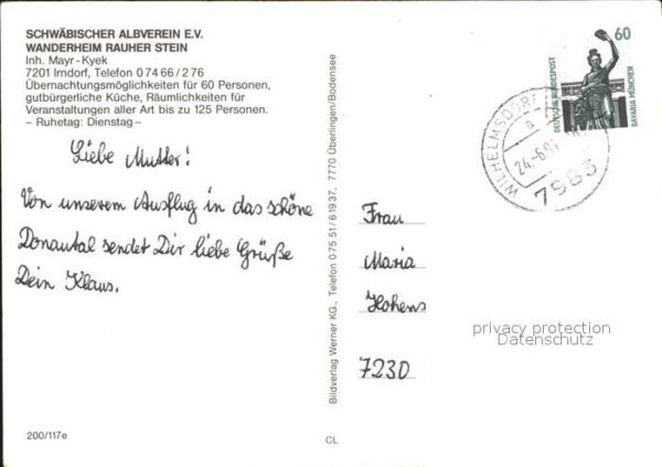 Irndorf Wanderheim Rauher Stein Gaststätte Schw – Bild 2