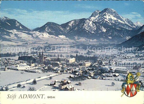 Admont Steiermark Gesamtansicht mit Benediktinerstift Win