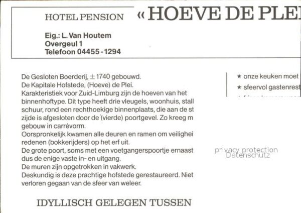 Mechelen Limburg Hotel Hoeve de Plei – Bild 2