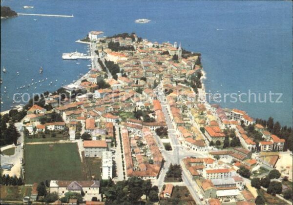 Porec Altstadt Halbinsel Fliegeraufnahme