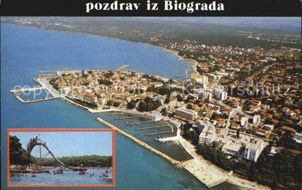 Biograd Rutschbahn Badestrand Hafen Fliegeraufn