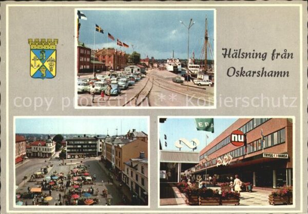 Oskarshamn Marktplatz Stadtansichten
