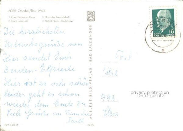 Oberhof Thueringen Ernst Thälmann Haus Cafe Luisensitz FDG – Bild 2