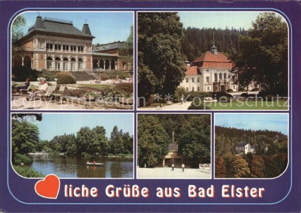 Bad Elster Kurhaus Badehaus Gondelteich Marienquel