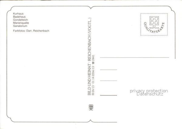 Bad Elster Kurhaus Badehaus Gondelteich Marienquel – Bild 2