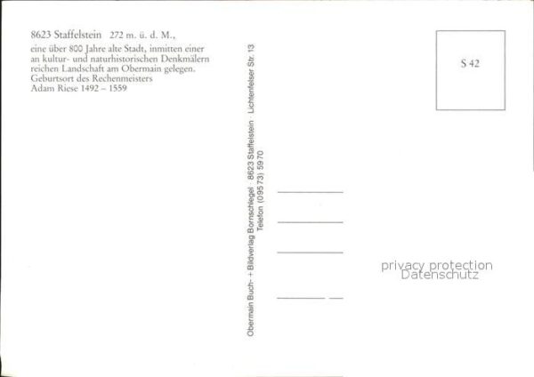 Staffelstein Adam Riese Stadt – Bild 2