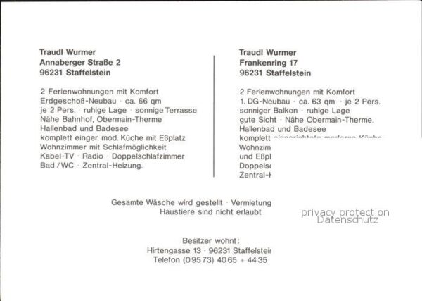 Staffelstein Ferienwohnungen Traudl Wurmer – Bild 2
