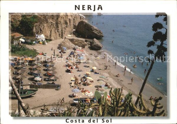 Nerja Costa del Sol Strand Luftaufnahme