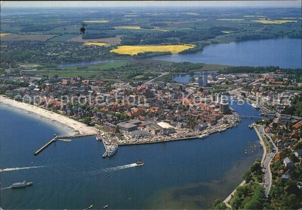 Eckernfoerde Ostseebad Luftaufnahme