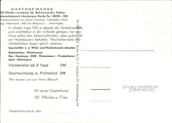 Niederhaverbeck Gasthof Menke – Bild 2