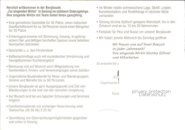 Geising Erzgebirge Bergbaude zur singenden Wirtin – Bild 2